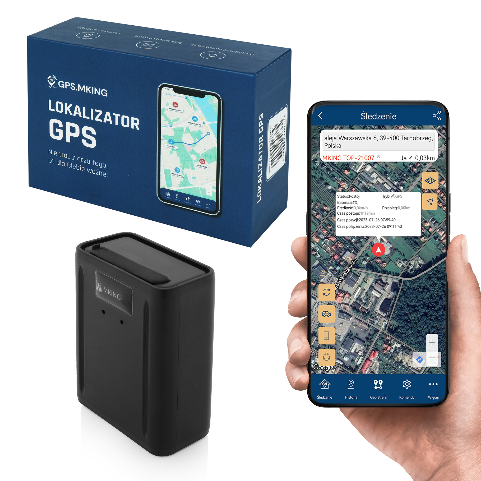 Lokalizator GPS z magnesem i podsłuchem - 60 dni IP65 uniwersalny MK20C